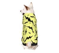 Sudadera con Capucha para Perro, Color Amarillo Trueno Negro, Ropa con Capucha para Mascotas, Trajes cálidos para Cachorros, Abrigo de Invierno para Gatos, Mono Acogedor, Disfraz, Ropa Suave para mas
