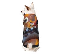 Sudadera con capucha para perro con diseño de panda dormido, ropa de poliéster suave y transpirable para perros pequeños, niños y niñas