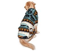Sudadera con capucha para perro con diseño de rayas de caballo, cálida y ligera, adecuada para que las mascotas lo usen en otoño e invierno
