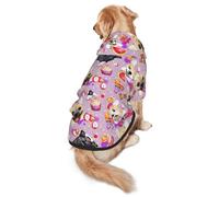 Sudadera con capucha para perro con estampado de bulldog francés, cálida, suave y transpirable, para perros medianos a grandes, diseño fácil de llevar, para invierno y otoño