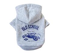 Sudadera con capucha para perro con estampado de coche vintage, sudadera de algodón suave para mascotas con diseño retro, ropa transpirable y duradera para perros pequeños, varios tamaños para