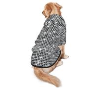 Sudadera con capucha para perro con estampado de lentejuelas plateadas, cálida, suave y transpirable, para perros medianos a grandes, diseño fácil de llevar, para invierno y otoño