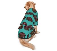 Sudadera con capucha para perro con estampado de puntero alemán en gafas, cálida, suave y transpirable, para perros medianos a grandes, diseño fácil de llevar, para invierno y otoño