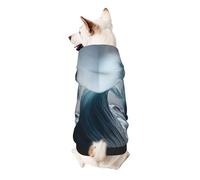 Sudadera con capucha para perro con olas gigantes en el océano, ropa de poliéster suave y transpirable para perros pequeños, medianos y grandes