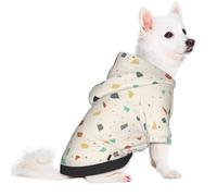 Sudadera con Capucha para Perro de Estilo Moderno con diseño de Confeti de terrazo en Tonos Tierra, cálida y elástica para Perros pequeños, medianos y Grandes.