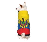 Sudadera con capucha para perro de la bandera de Ecuador, ropa suave y transpirable para perros pequeños a grandes, ropa elegante y cómoda para perros