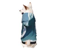 Sudadera con capucha para perro de monstruos gigantes en las olas, ropa suave y transpirable para perros pequeños a grandes, ropa elegante y cómoda para perros