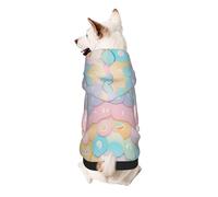 Sudadera con capucha para perro de rompecabezas colorido irregular, ropa suave y transpirable para perros pequeños a grandes, ropa elegante y cómoda para perros