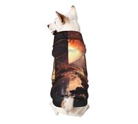 Sudadera con capucha para perro Deer in The Red Leaf Forest - Ropa de poliéster suave y transpirable para perros pequeños, medianos y grandes