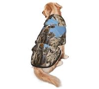 Sudadera con capucha para perro Deer On The Cliff, ropa de poliéster suave y transpirable para perros medianos y grandes
