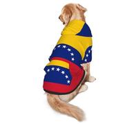 Sudadera con capucha para perro, diseño de bandera de Venezuela, cálida y ligera, adecuada para que las mascotas lo usen en otoño e invierno
