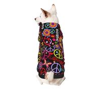 Sudadera con Capucha para Perro, diseño de Flores de los años 60 y 70, símbolo de la Paz y el Amor, Ropa con Capucha para Mascotas, Trajes cálidos para Cachorros, Abrigo de Invierno para Gatos, Mono