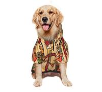 Sudadera con Capucha para Perro Grande con jeroglífico Retro Egipcio Antiguo, Ropa para Mascotas, suéter con Sombrero, Traje de Gato Suave, Abrigo pequeño