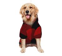 Sudadera con Capucha para Perro Grande, diseño de leñador, Color Rojo, Ropa para Mascotas, suéter con Sombrero, Traje de Gato Suave, Abrigo Grande