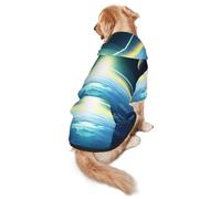Sudadera con capucha para perro Looking Up at The Earth, ropa de poliéster suave y transpirable para perros medianos y grandes