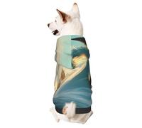 Sudadera con capucha para perro para otoño e invierno, ropa acogedora para mascotas para actividades al aire libre, hermosa representación de cuento de hadas con estampado de teñido anudado para
