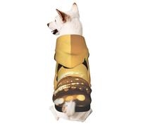 Sudadera con capucha para perro para otoño e invierno, ropa acogedora para mascotas para actividades al aire libre, momento dorado retroiluminado, estampado de delfines saltando teñido anudado,