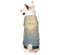 Sudadera con capucha para perro para otoño e invierno, ropa acogedora para mascotas para actividades al aire libre, estampado de teñido anudado The Lost Boat