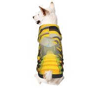 Sudadera con capucha para perro para otoño e invierno, ropa acogedora para mascotas para actividades al aire libre, el camino que conduce al cielo con estampado de teñido anudado para mascotas