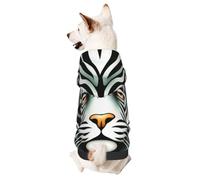 Sudadera con capucha para perro para otoño e invierno, ropa acogedora para mascotas para actividades al aire libre, estampado de tigre sagrado teñido anudado para mascotas