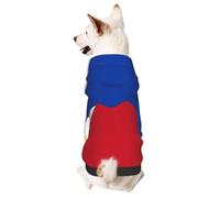 Sudadera con capucha para perro para otoño e invierno, ropa acogedora para mascotas para actividades al aire libre, bandera de Filipinas con estampado de teñido anudado para mascotas