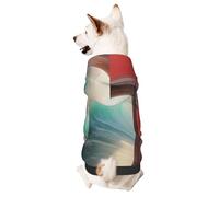 Sudadera con capucha para perro para otoño e invierno, ropa acogedora para mascotas para actividades al aire libre, la ventana que conduce al mar con estampado de teñido anudado para mascotas