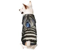 Sudadera con capucha para perro para otoño e invierno, ropa acogedora para mascotas para actividades al aire libre, estampado de teñido anudado que todo lo ve
