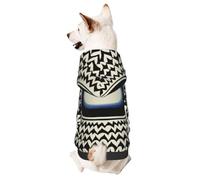 Sudadera con capucha para perro para otoño e invierno, ropa acogedora para mascotas para actividades al aire libre, misterioso retrato de ojo gigante con estampado de teñido anudado para mascotas