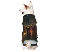 Sudadera con capucha para perro para otoño e invierno, ropa acogedora para mascotas para actividades al aire libre, la rosa en el mundo de cuento de hadas con estampado de teñido anudado para mascotas