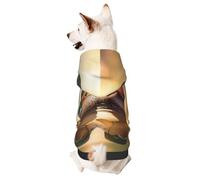 Sudadera con capucha para perro para otoño e invierno, ropa acogedora para mascotas para actividades al aire libre, patos mandarinas jugando en el agua, teñido anudado, sudaderas con capucha para