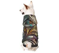 Sudadera con capucha para perro para otoño e invierno, ropa acogedora para mascotas para actividades al aire libre, imagen extremadamente hermosa de una mujer, estampado de teñido anudado, sudaderas