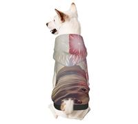 Sudadera con capucha para perro para otoño e invierno, ropa acogedora para mascotas para actividades al aire libre, playa y fuegos artificiales al atardecer, estampado de teñido anudado para mascotas
