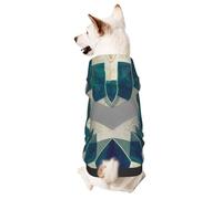 Sudadera con capucha para perro para otoño e invierno, ropa acogedora para mascotas para actividades al aire libre, escaleras y estanterías de estilo barroco, estampado de teñido anudado, sudaderas