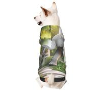 Sudadera con capucha para perro para otoño e invierno, ropa acogedora para mascotas para actividades al aire libre, el elefante en utopía con estampado de teñido anudado para mascotas