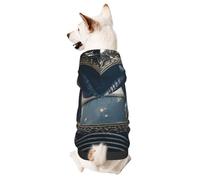 Sudadera con capucha para perro para otoño e invierno, ropa acogedora para mascotas para actividades al aire libre, estampado de teñido anudado de ojos misteriosos