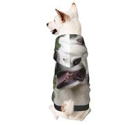 Sudadera con capucha para perro para otoño e invierno, ropa acogedora para mascotas para actividades al aire libre, estampado de teñido anudado Happy Little Dog