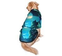 Sudadera con capucha para perro Water Moon Cave 2XL, cálida y ligera, adecuada para que las mascotas lo usen en otoño e invierno
