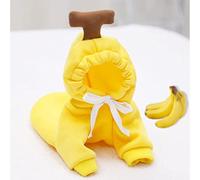 Sudadera con capucha para perros, abrigo cálido de frutas, suéter para gato, disfraz para clima frío para cachorros pequeños, medianos y grandes, ropa para perros y gatos, amarillo, XXL