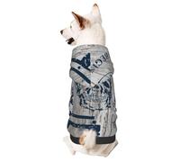 Sudadera con capucha para perros con diseño de insignia náutica, ropa para cachorros, perros pequeños y medianos, gatos, gatitos