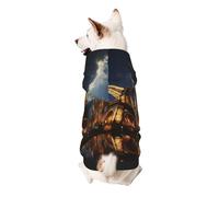 Sudadera con capucha para perros de la Catedral de la Sagrada Familia y la Torre Eiffel, ropa suave y transpirable para perros pequeños a grandes, ropa elegante y cómoda para perros