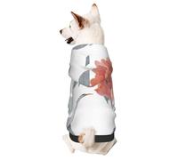 Sudadera con capucha para perros de Watercolor Peones and Flying Garza, ropa para mascotas, sudadera básica con capucha para perros pequeños y medianos