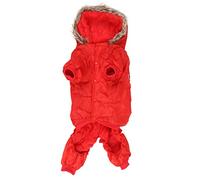 Sudadera con capucha para perros grandes, chaqueta de invierno acolchada gruesa con bolsillos, chaqueta cálida para perro para protección contra el clima frío, mezcla de poliéster de algodón suave