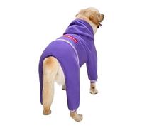 Sudadera con capucha para perros grandes de otoño e invierno, cubierta completa, de una pieza, adecuado para abrigos de perros medianos y grandes (morado, 34)