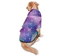 Sudadera con capucha para perros Magic Space Print, cálida, suave y transpirable, para perros medianos a grandes, diseño fácil de llevar, para invierno y otoño