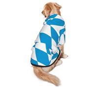 Sudadera con capucha para perros medianos y grandes, diseño de la bandera de la pastilla bávara, con bolsillo y agujero para correa
