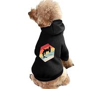 Sudadera con capucha para perros pequeños y gatos con diseño de tiburón martillo retro