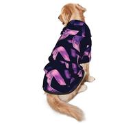 Sudadera con Capucha para Perros Purple Dollar Flying in The Air con Bolsillo, Jersey cálido para Mascotas, Ropa para Perros medianos y Grandes.