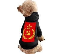 Sudadera con capucha para perros y gatos pequeños con bandera del comunismo de la URSS