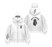 Sudadera con Capucha Pasamontañas Costuras para Hombre De A.na.RC.h.y S.on.s Cremallera Abrigo Chaqueta Cortavientos Ropa Deportiva Cómoda Prendas-BaiS||l
