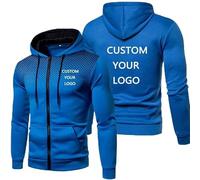 Sudadera con Capucha Personalizada, Abrigo con Texto O Logotipo Personalizado, Sudadera Ajustada con Cremallera De Manga Larga para Primavera y Otoño para Hombre Color17, M